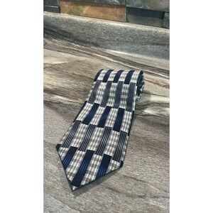 BERGAMO Men's‎ Necktie 100% All Silk Beautiful Geometric Tie Same Day Shipping!